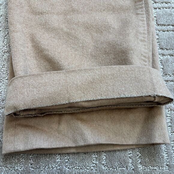 MaxMara Camel Hair Trouser Pant Womens 6 Tan Office Workwear Career Straight Leg - Picture 8 of 10